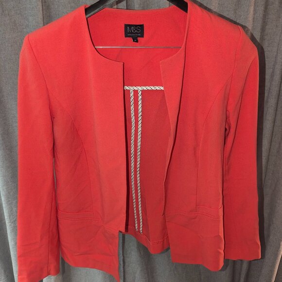 Marks & Spenser Pink Blazer - Sz 10 - Picture 1 of 3